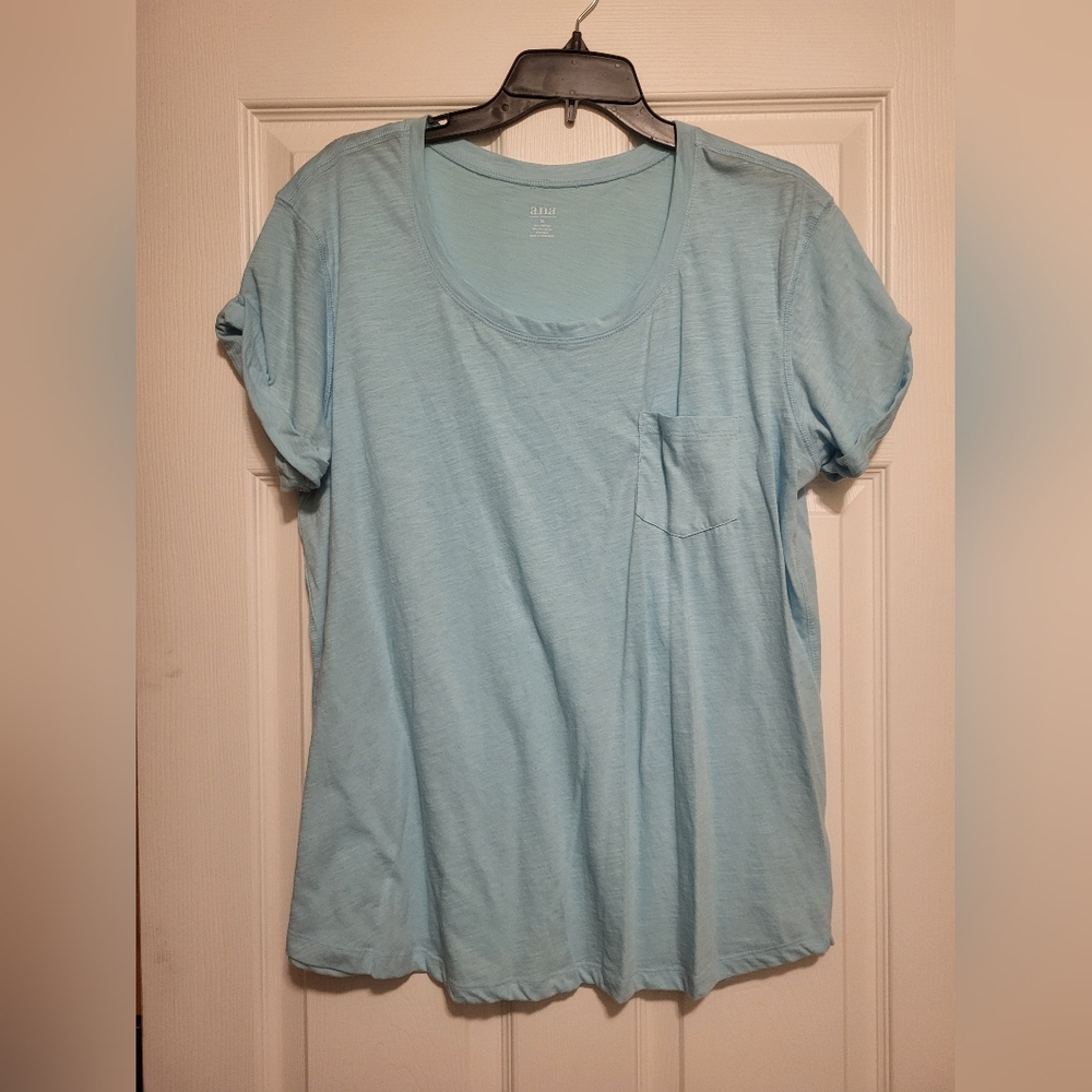 a.n.a Light Blue Short Sleeve Tee
